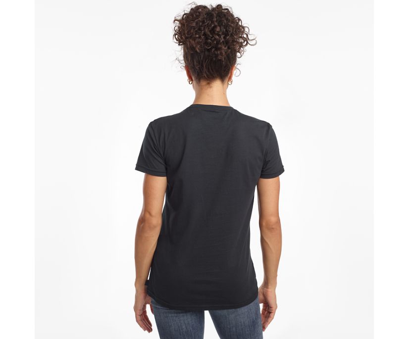 Women's Saucony Rested Short Sleeve Shirts Black | Singapore 289EBCX